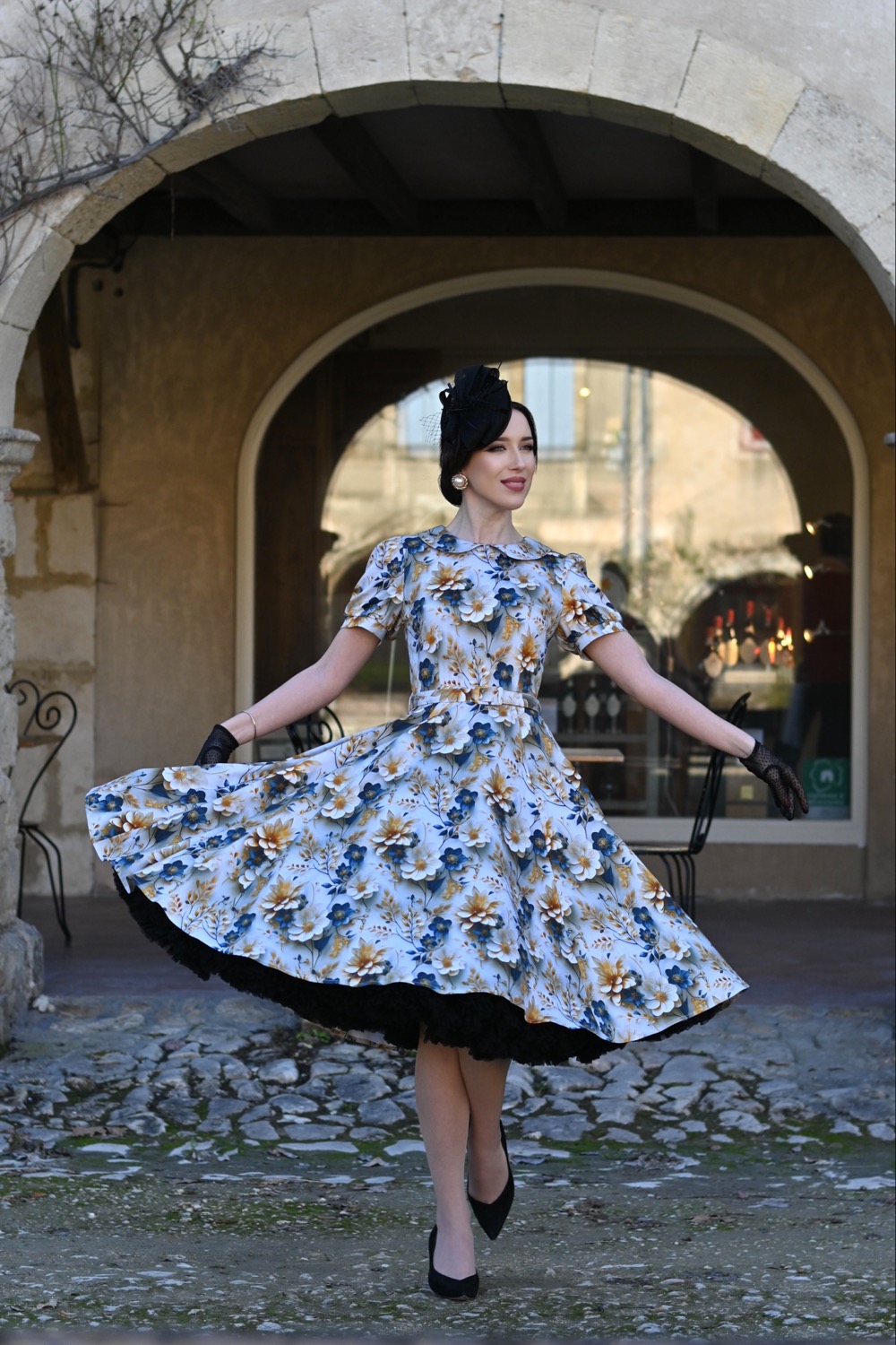 Marigold Meadow Swing Dress in Extended Sizing